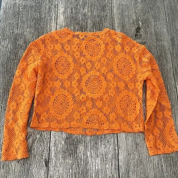 Mango Embroidered openwork t-shirt Size Medium - Picture 7 of 7